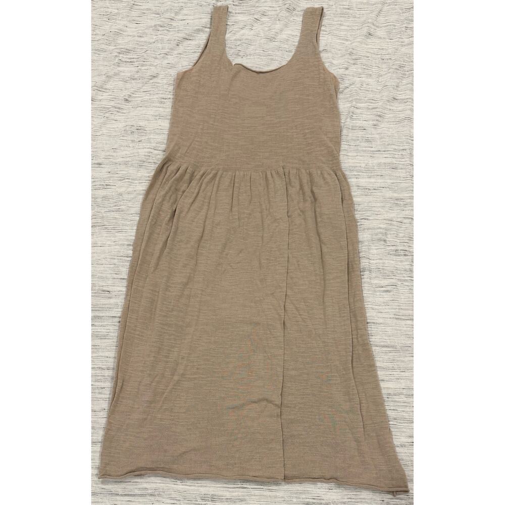 Lauren Manoogian Women's Tank Dress Size 2 Beige 100% Cotton Sleeveless Peru
